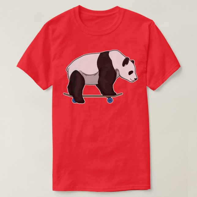 Panda Skater Skateboard T-Shirt (Design vorne)