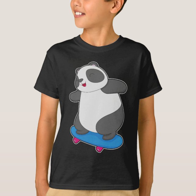 Panda Skater Skateboard T-Shirt (Vorderseite)