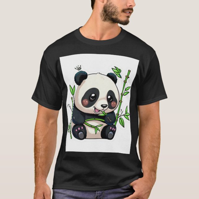 Panda Snack Time&quot T-Shirt (Vorderseite)