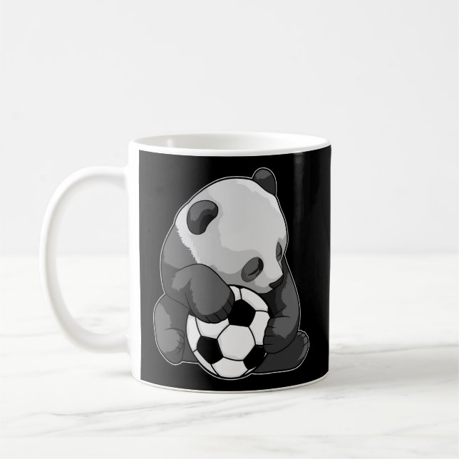 Panda Soccer Fußball-Fußballspielersport Kaffeetasse (Links)