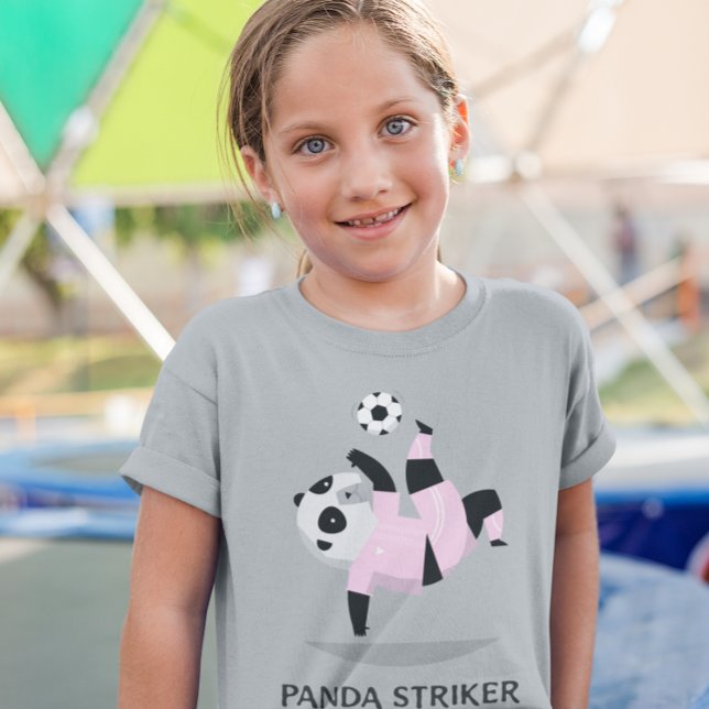 Panda Soccer Striker Girl's Soccer T-Shirt (Von Creator hochgeladen)