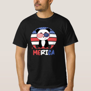 Panda Sonnenbrille 4. Juli American Pandas T-Shirt