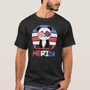 Panda Sonnenbrille 4. Juli American Pandas T-Shirt