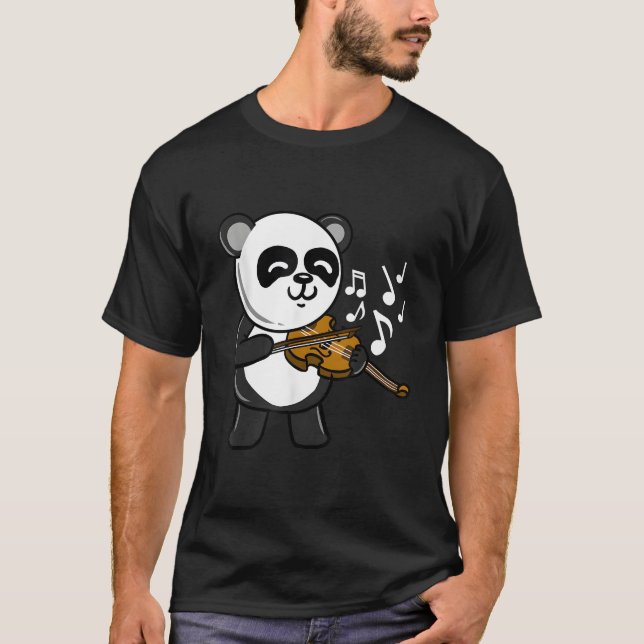 Panda spielt Geige T-Shirt (Vorderseite)