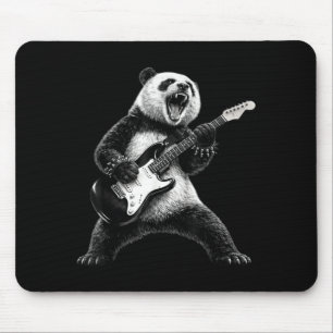 Panda spielt Gitarre Rockstar Rock and Roll Männer Mousepad