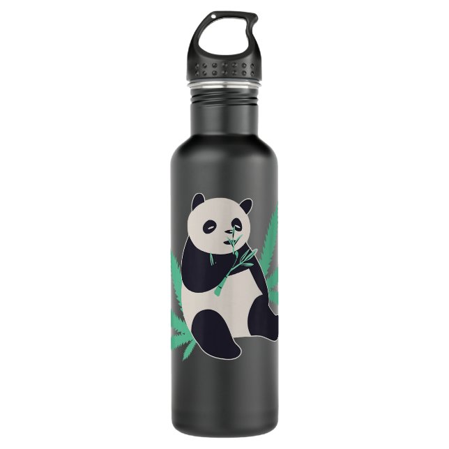 Panda Srauking Weber Geschenk Edelstahlflasche (Vorderseite)