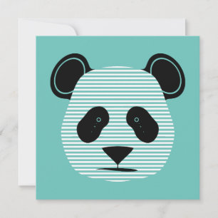 Panda Streifen Einladung