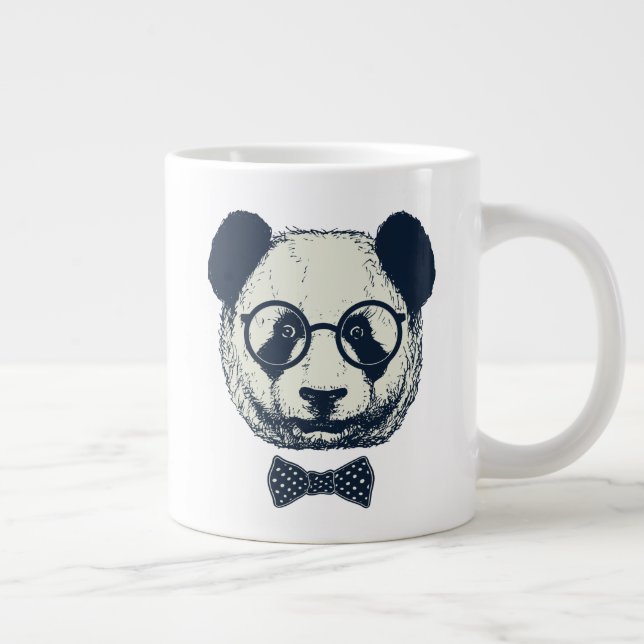Panda-Streifen Jumbo-Tasse (Rechts)