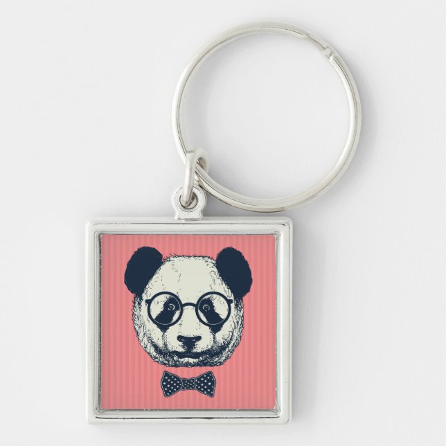 Panda-Streifen Schlüsselanhänger (Vorne)
