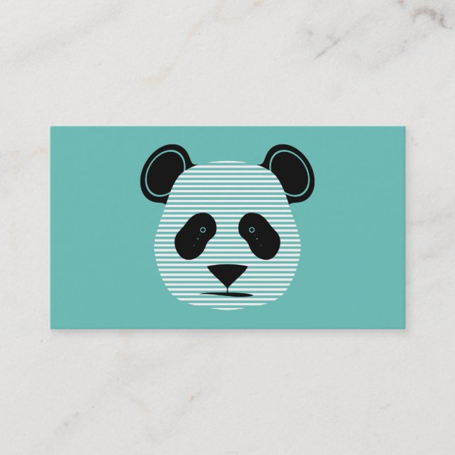 Panda Streifen Visitenkarte (Vorderseite)