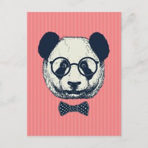 Panda Stripes Postkarte