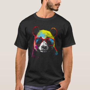 Panda Sunglasses Artwork Colorful Animal Panda T-Shirt