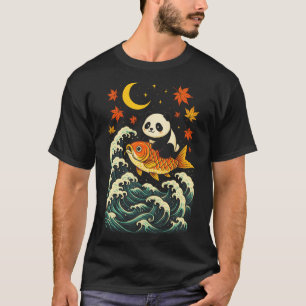 Panda surft auf einer Welle - Lustige japanische T T-Shirt