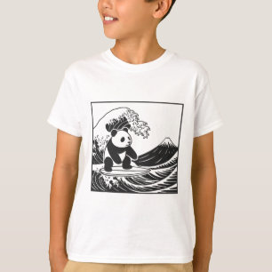 Panda surft auf japanischer Welle Great Wave _5 T-Shirt
