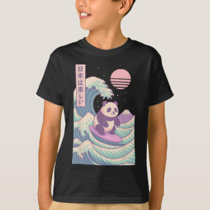 Panda surft japanische Welle Japan T-Shirt