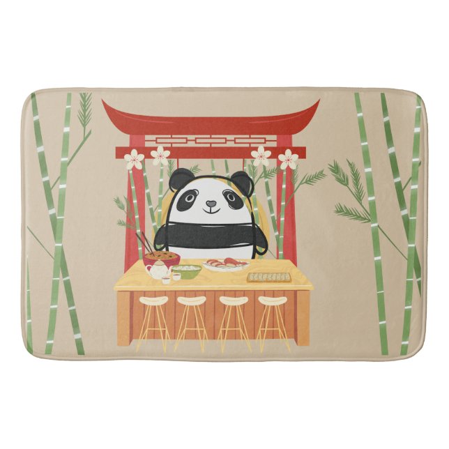 Panda, Sushi Badematte (Vorderseite)