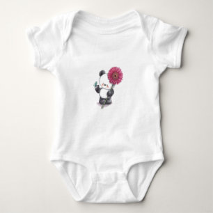 Panda Süß Design Baby Jersey Body Strampler