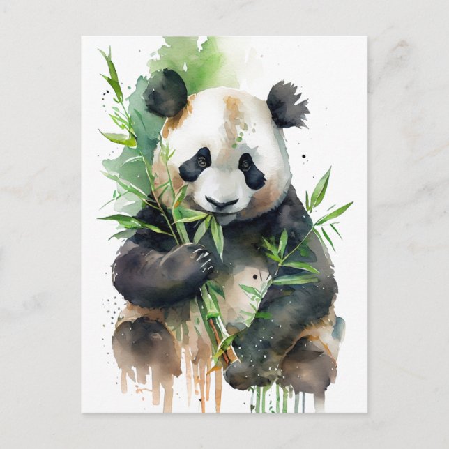 Panda Symbol der Gemütlichkeit Freundlichkeit Harm Postkarte (Vorderseite)