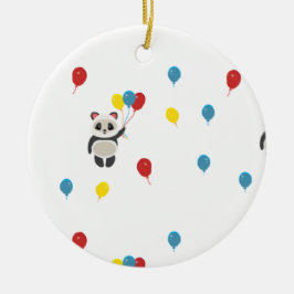 Panda-Tag Ballon-Feiern Keramik Ornament