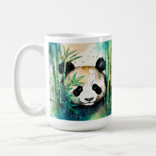 Panda Tasse, Geschenk für sie, Aquarellpandas Kaffeetasse