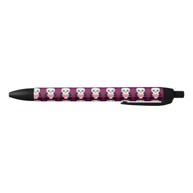 Panda Teddy Bear mit Heart Pen Kugelschreiber (Unterseite)