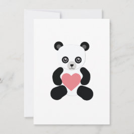 Panda Teddy Bear mit Herzkarte Feiertagskarte
