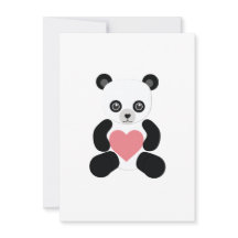 Panda-Teddybär mit Herz-Karte
