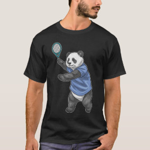 Panda Tennis-Schläger T-Shirt