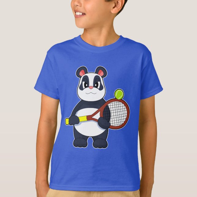 Panda Tennis Tennis Ball T-Shirt (Vorderseite)