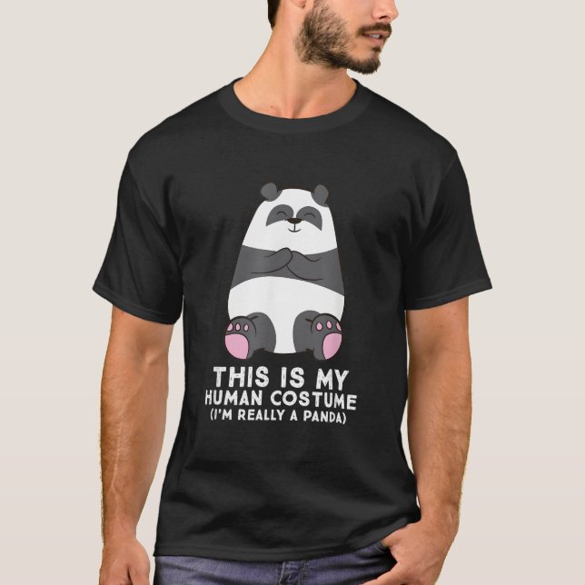 Panda This Is My Hu I'M Really A Panda T-Shirt (Vorderseite)
