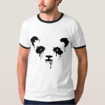 Panda-Tinten-Tropfen-Grafik Herren T-Shirt