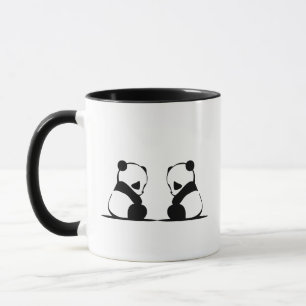 Panda Tone Couple Coffee Cup Einfach Schwarz-weiß Tasse