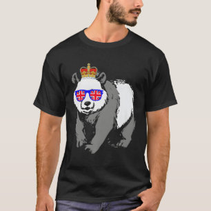 Panda trägt eine Sonnenbrille und die britische Fl T-Shirt