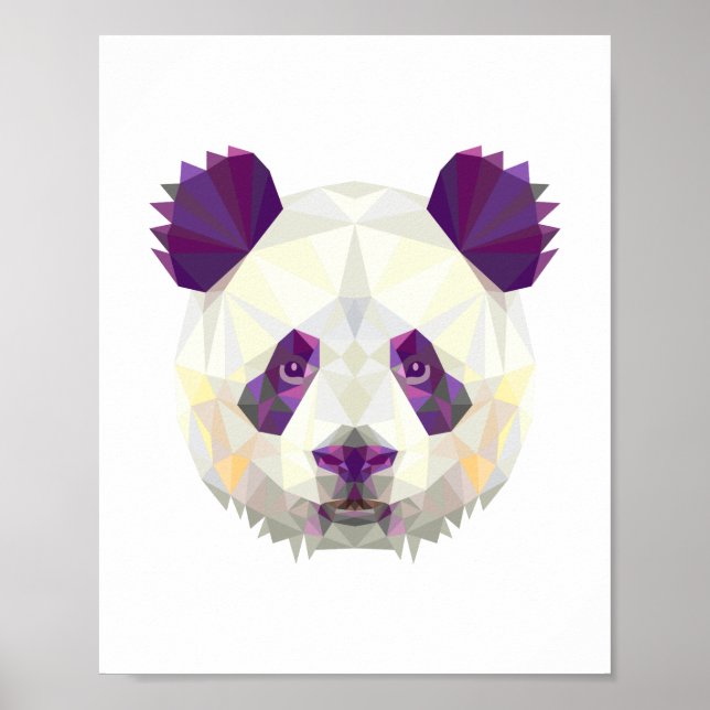Panda trägt geometrisch nordischen Stil Poster (Vorne)