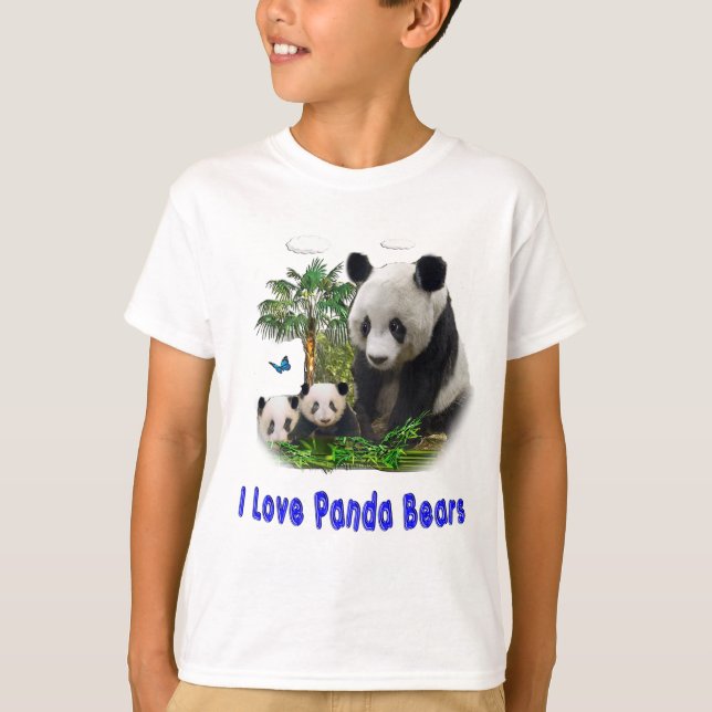 Panda trägt T - Shirt (Vorderseite)