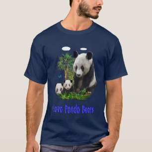 Panda trägt T - Shirt