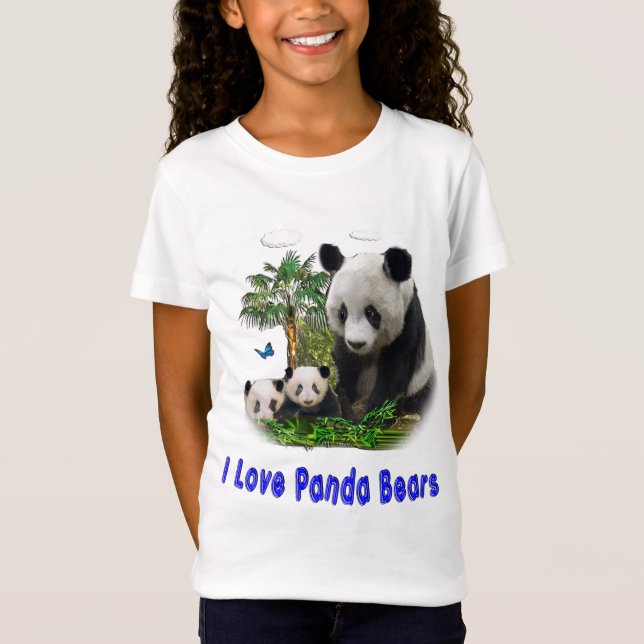 Panda trägt T - Shirt (Vorderseite)