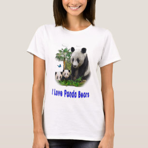 Panda trägt T - Shirt