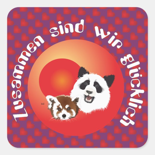 Panda Treffen Aufkleber (Vorderseite)