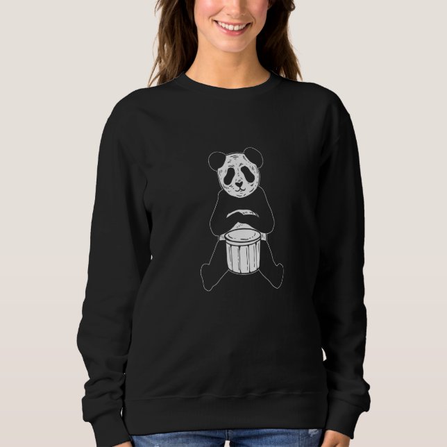 Panda-Trommler-Unterhalter Sweatshirt (Vorderseite)