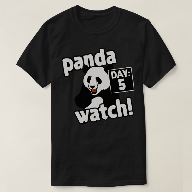 Panda-Uhr T-Shirt (Design vorne)