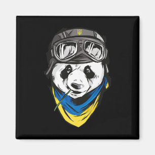 Panda ukrainische Flagge ukrainisches Andenken Magnet