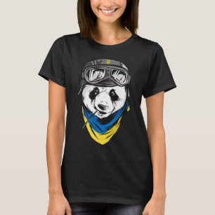 Panda ukrainische Flagge ukrainisches Andenken T-Shirt