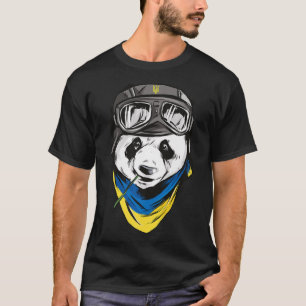 Panda ukrainische Flagge ukrainisches Andenken T-Shirt