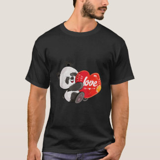 Panda umarmt er liebt Bär Panda T-Shirt