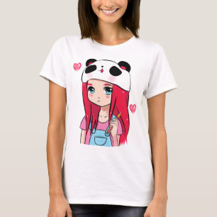 Panda Umarmungen & Karmesinrote Träume T-Shirt