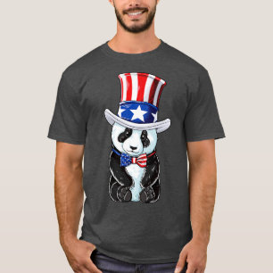 Panda Uncle Sam 4. Juli Männer Frauen Kinder Ameri T-Shirt