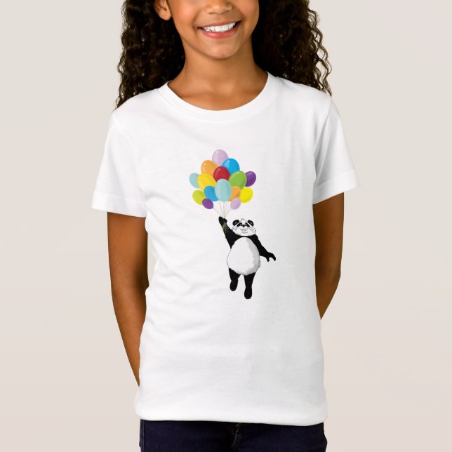 Panda und Ballone T-Shirt (Vorderseite)