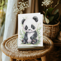 Panda und Bamboo Gruß