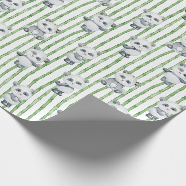 Panda und Bamboo-Wrapping Paper Geschenkpapier (Ecke)